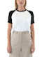Women's T-shirt Ecru-black