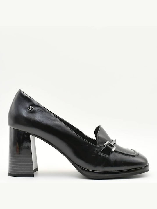 Stonefly Leather Black Heels