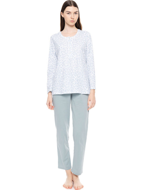 Pink Label Winter Women's Pyjama Set Bay Leaf Mint