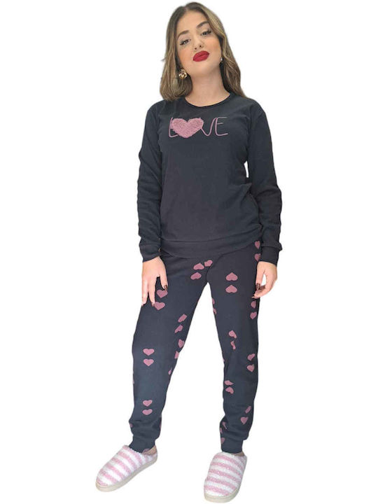 Remix Winter Damen Pyjama-Set Blue, Pink, Dark Blue