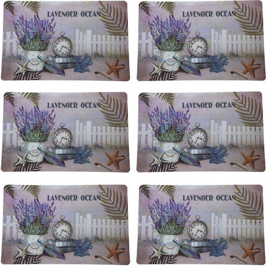 Сервизи За Чаши За Сервиране На Ястия Pufo Lavender World Design 6 Бройки