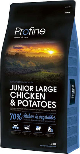 Profine Junior 12kg Ξηρά Τροφή Σκύλων Μεγαλόσωμων Φυλών με Κοτόπουλο και Πατάτες