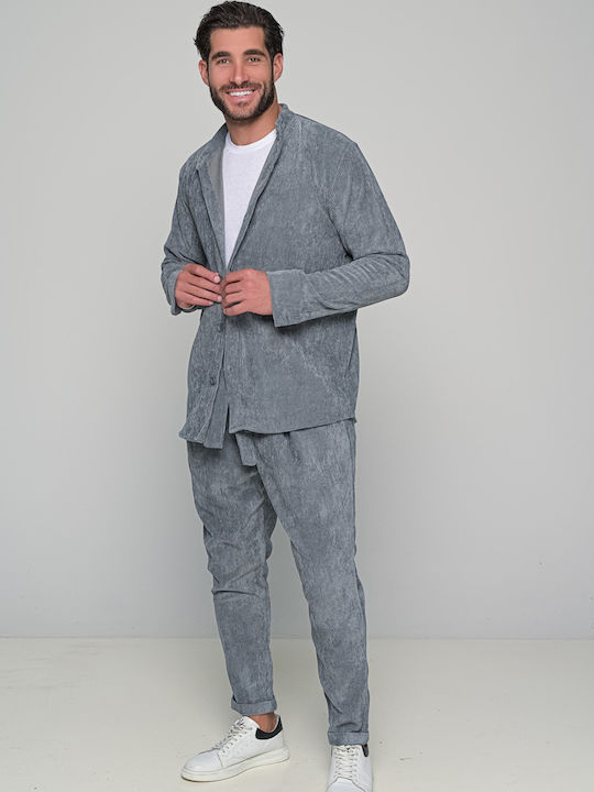 Ben Tailor Herrenhosenset Elastisch Loose Fit Grau