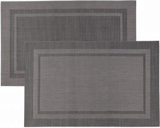 Placemats Plastic Argintiu 45x30cm 1buc