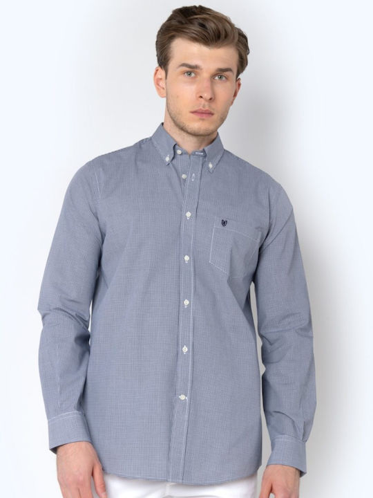 The Bostonians Long-sleeved Cotton Shirt Checke...