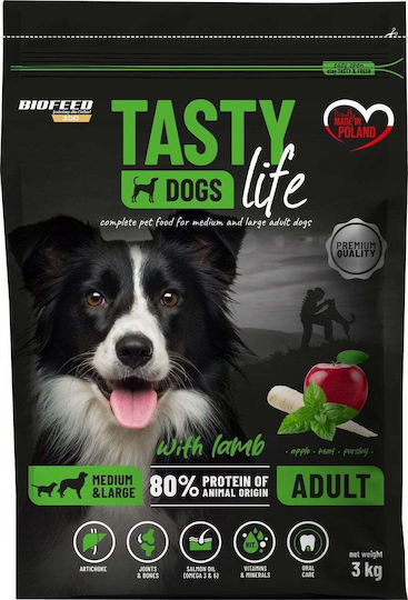 3kg Dry Food Gluten-Free for Adult Medium & Large Breed Dogs with Lamb