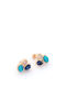 Silver Union Earrings made of Silver with Stones