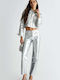 Women's Jean Trousers Silver
