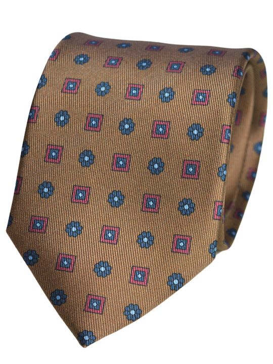 DM Ties Herren Krawatte Seide in Beige Farbe