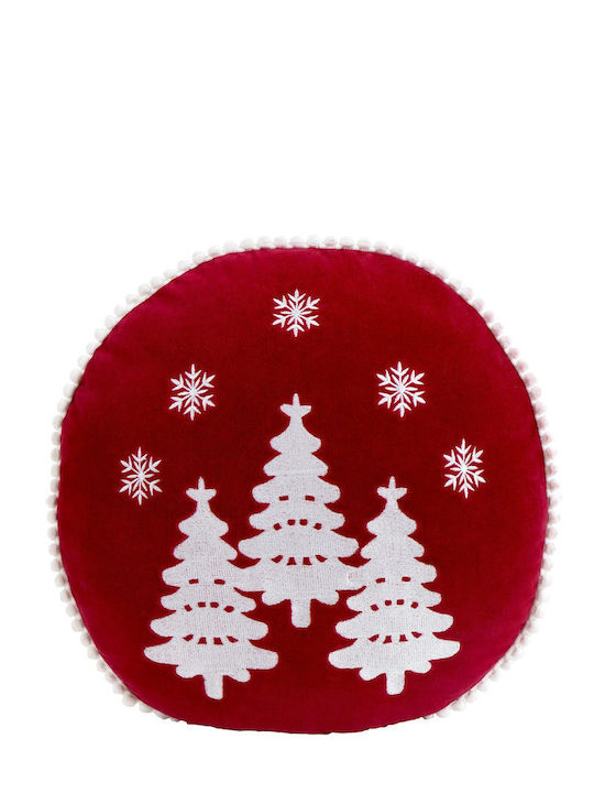 Nima Perna Decorativă de Crăciun Greetings Rotund Roșu 45buc