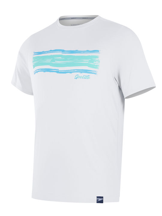 Speedo Men's Short Sleeve Sun Protection Shirt White