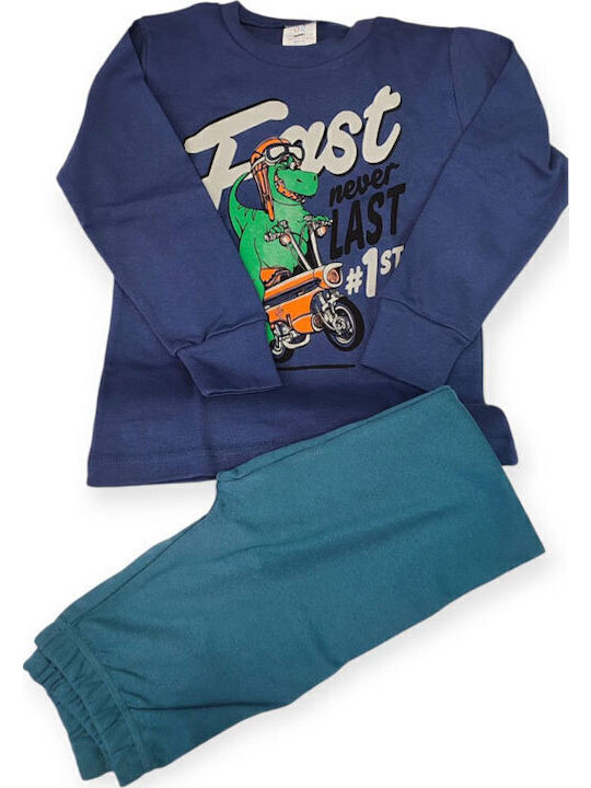 Natura Kids' Pajamas Winter Blue, Green