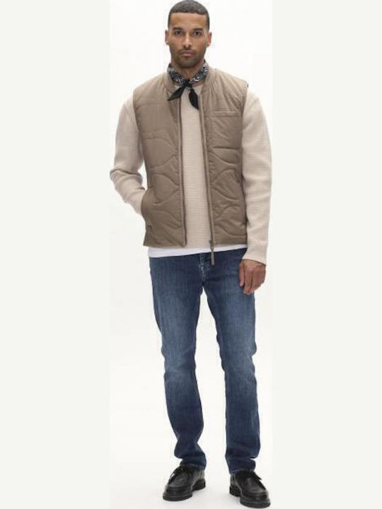 Sleeveless Jacket Light Brown
