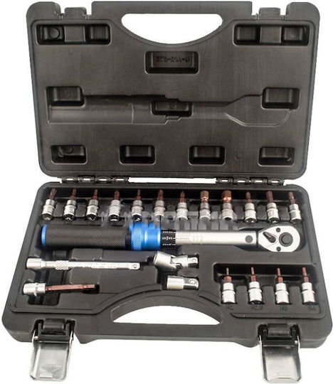 21 Pcs 1/4" Drive Torque Wrench Set 1 25nm Gamateh