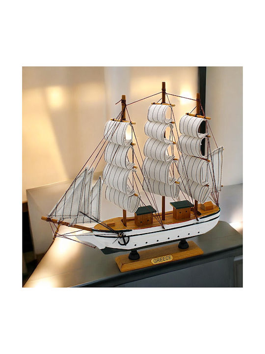 Wooden Miniature Ship 31x31cm