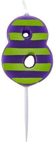 Birthday Candle Number "8" in Purple Color 9900796