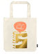 Moses I Love Books Cotton Shopping Bag in Beige color