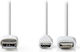 Cablu de sincronizare și încărcare Nedis 2-în-1 USB Micro B + Adaptor Lightning A Alb 1m