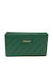 Large Leather Women's Wallet Cards with RFID Green