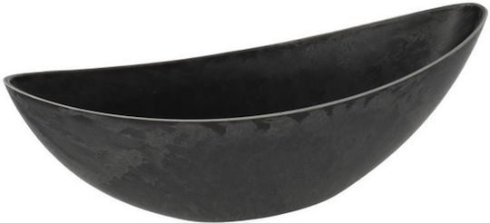 Platou oval din melamină gri 34x11h11cm