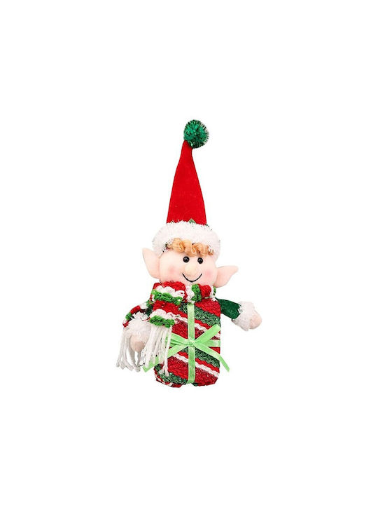 Mini Elf Hanging Ornament Beanie Red