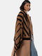Scarf with Geometric Patterns Brown Brown