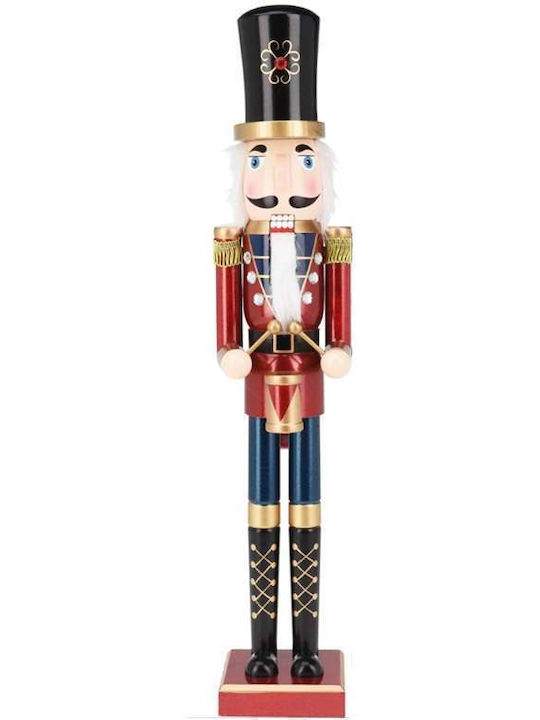 Weihnachts-Nussknacker Rot aus Hölzernes Soldat mit Trommel Höhe 55cm.