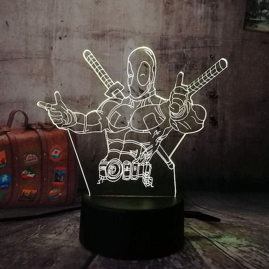 Deadpool ‘marvel Dekorative Lampe 3D-Illusion