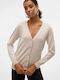 Long Women's Knitted Cardigan with Buttons Moonbeam