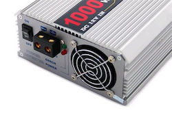 Eurocase AC/DC Voltage Converter 12V/230V 1000W 2x Sockets