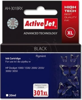 Kompatible Tintenstrahldrucker-Tintenpatrone HP HP 301XL / CH563EE 20ml Schwarz 1Stück