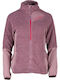 Fleece Γυναικεία Ζακέτα με Φερμουάρ Plum