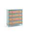 Wooden Chest of Drawers with 4 Drawers 60x45x123cm