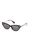 Max & Co Women's Sunglasses with Black Plastic Frame and Black Lens