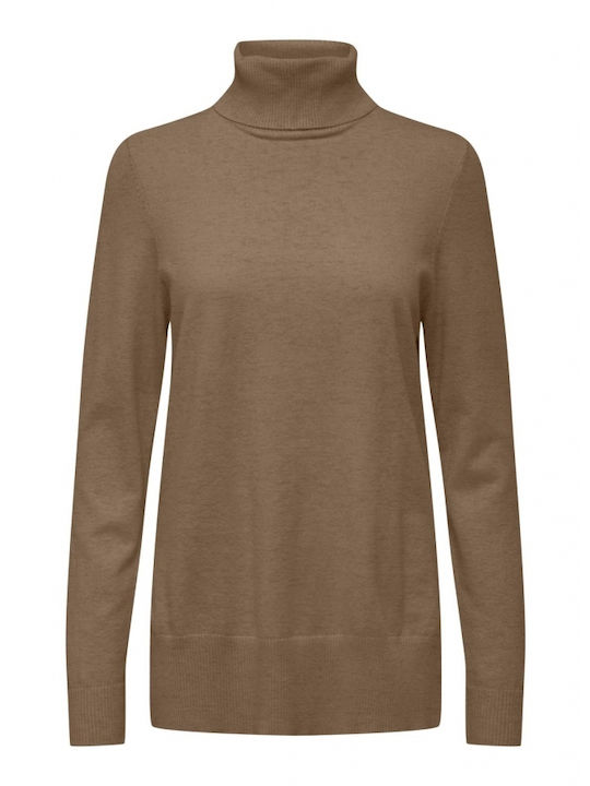 Only Women's Sweater Turtleneck Taupe