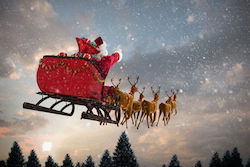 Decowalls Weihnachtsmann Rentier Kühlschrankabd...