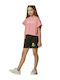 Kids' Crop Top Short Sleeve Coral Pink