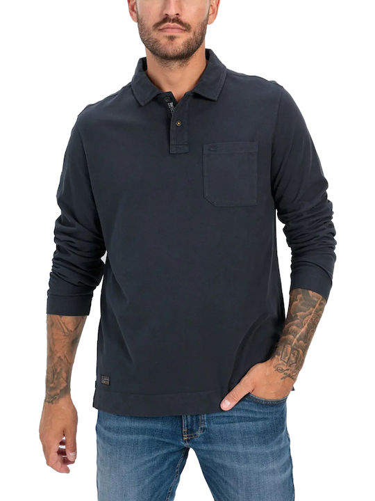 Polo Long Sleeve Blouse Navy Blue