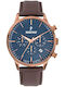 Ruckfield Herrenuhr Batterie mit Braun Lederarmband