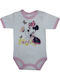 Beboulino Baby Bodysuit Short-Sleeved White Pink