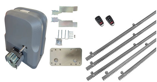 Doorado Σετ Μοτέρ Συρόμενης Γκαραζόπορτας Slg600-kit250 2 Τηλεχειριστήρια 5 Μέτρα Κρεμαγιέρα