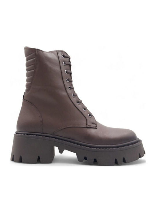 Mago Shoes Ghete dama de piele maro