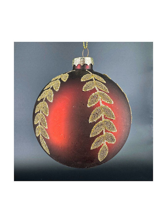 Hanging Ball Ornament Ornament Glass Red 10cm