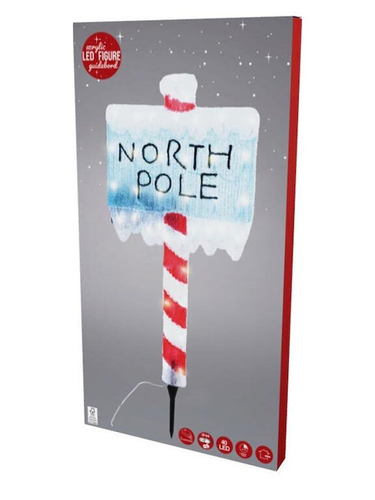 Figurină Plastică Iluminată De Crăciun Semnătură Înălțime 78cm Polul Nord