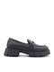 Δερμάτινα Γυναικεία Loafers σε Μαύρο Χρώμα