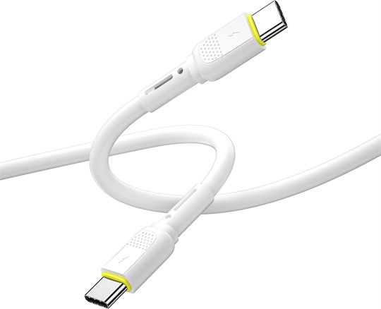 Wiwu USB 2.0 Kabel USB-C männlich USB-C 60W Weiß 1m Wi-C034