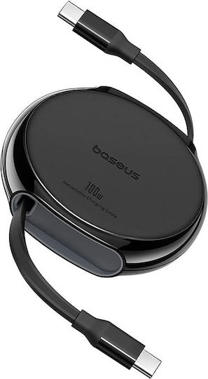 Baseus Подвижен USB 2.0 Кабел USB-C Мъжки - USB-C 100W Захранване PD Черен 1м P10368400111-00