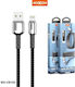 Moxom Плетена USB-A към Lightning кабел Черен 1м