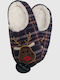 Men's Slippers with Fur Blue