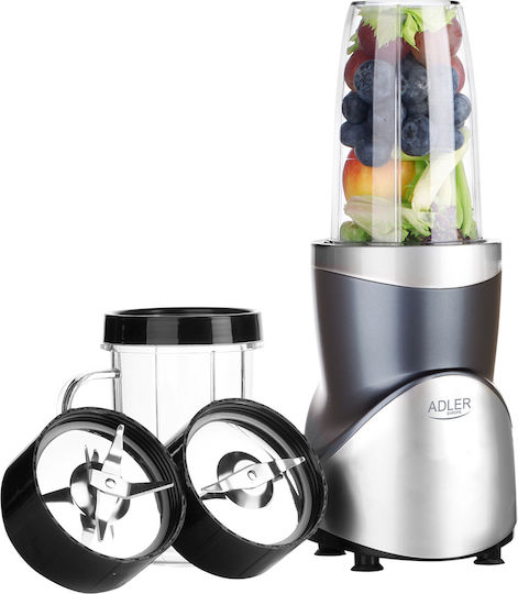 Adler Μπλέντερ με Πλαστική Κανάτα 700 ml 1000W Γκρι AD 4084
